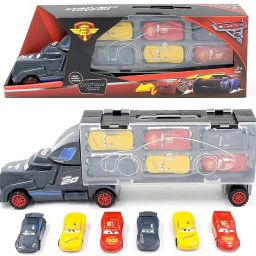 Unbreakable Car Truck Toy Big Transport Trucks 7 in 1 Toy 6 Cars Set for Toddler-20