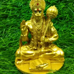 8 cm Bahubali Hanuman Ji Murti for Car Dashboard Decorative Showpiece - 8 cm-19