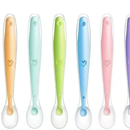 6pcs SootheFeed Baby Feeding Spoon with Supple Silicone Tip - Silicone-26