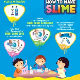sneki (200 ML) Slime Activator Liquid Bottle for DIY Squishy Toy Slime Making Kit image 3