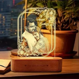 Engraved Acrylic LED Lamp – Romantic Gift for Anniversary & Wedding Table Lamp-15