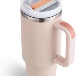 Tumbler with Straw Insulated Tumbler with Lid Hot & Cold with Handle Cup Steel Stainless Steel, Plastic Tumbler-picture-14