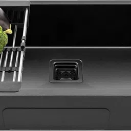 fossa 27"x18"x10" Inch Single Bowl SS-304 Grade Handmade Kitchen Sink Matte Finish FHS-33Black Vessel Sink-picture-0