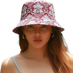 ZACHARIAS Women's Fishermen Cotton Printed Bucket Cap Hat-image-94