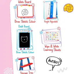 baba fab 5 in 1 Easel I with Alphabets & Numbers I Education Toy image 2