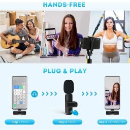 Gentlemob k8 mic microphones just play N plug supported with Android and iOS Black Edition with Expansion Pack Only image 2