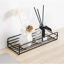 Multipurpose Wall Mount Metal Bathroom Shelf and Rack For Home & Kitchen Iron Wall Shelf-image-62