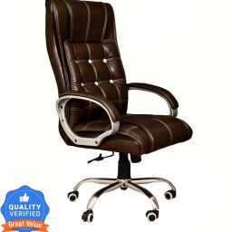 Ergonomic brown color high back office chair Leatherette Office Executive Chair-46