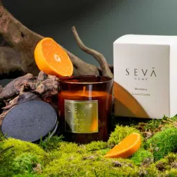 seva home Signature Candle -Mandarin Premium Soy Wax Gifting candle-picture-36