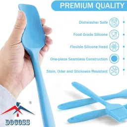 docoss Nonstick Silicone Spatula Set of 6 Silicon Spatulas For Cooking Non-Stick Spatula image 5