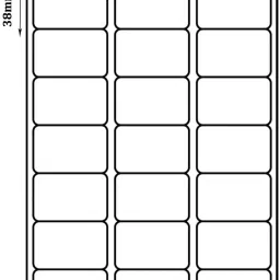 A4 Size 64mm x 38mm (White) Paper ( 21 Label 100 Sheet) Self-Adhesive Paper Label-15
