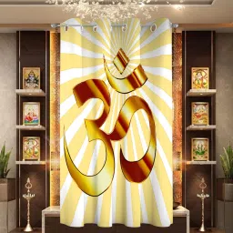 153 cm (5 ft) Polyester Room Darkening Window Curtain Single Curtain-5