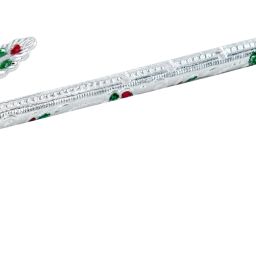 pure silver peacock flute/bansuri for lord krishna / laddu gopal ji and gifting purpose flute (size : 10.5cm) Silver Flute-28