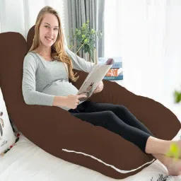 U Shape pregnancy pillow cotton | comfort maternity pillow for women Polyester Fibre Solid Pregnancy Pillow Pack of 1-image-2