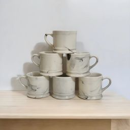 Pack of 6 Ceramic Italian Marbal Tea/Coffee Cup Set - 100 ML Each-image-53