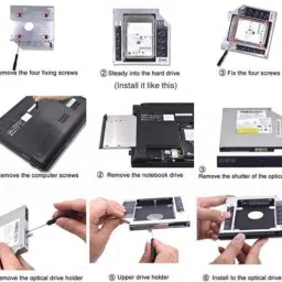 Multybyte 12.7 mm Caddy for 2nd Hard Drive suitable for 2.5 inch SATA HDD/SSD Enclosure image 5