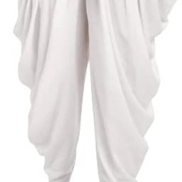SK Creation Women's White Solid Rayon Dhoti/Patiala Pants Stylish/Comfortable/Breatheable Solid Women Dhoti-image-13
