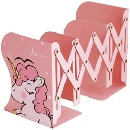 yashodhara enterprise Metal Book Shelf/Book Rack Adjustable Bookend Stand Holder in Unicorn Theme Metal Semi-Open Book Shelf image 2