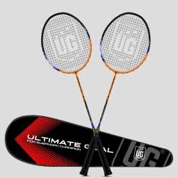 Aluminium Badminton Racket | 24 lbs String Tension | With Protective Cover Orange Strung Badminton Racquet-26