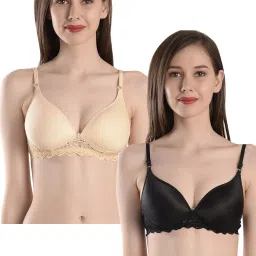 Women T-Shirt Lightly Padded Bra-image-2