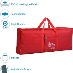 KB40 Red Bag For Casio CTK-1550 Keyboard, Keyboard Bag-image-34