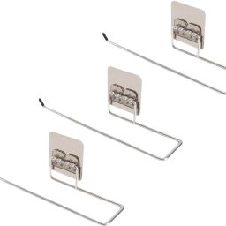 Self Adhesive GI Steel Toilet Paper Holder No Drill Tissue Roll Hanger Easy Steel Toilet Paper Holder-image-93