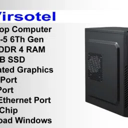V VIRSOTEL Intel Core i5 (8 GB / 256 GB / Windows 10) Assembled Desktop Computer image 4