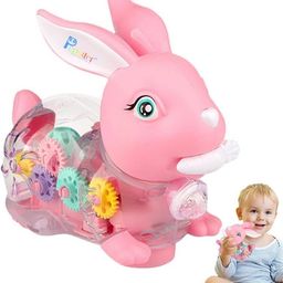 pepstter Electronic Rabbit Toy for Kids Transparent Gear Walking Imitation Animal Toy-picture-21