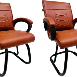 Comfortable Stylish Visitor Chair with Modern Design iron frame office chair Leatherette Office Arm Chair-image-28