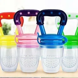 Teether and Fruit Feeder Easy to Hold and Nibbler with Protective Cap BPA Free Teether and Feeder-2