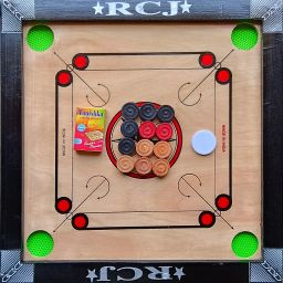 CARROM BOARD 20X20,24 PCS.WOODEN COIN,POWDER,STRICKER 50 cm Carrom Board-image-36