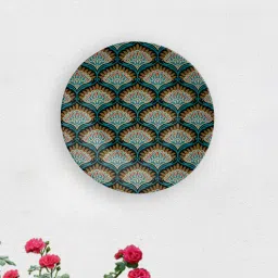 quirk india MulticolouredBlack Motif Overall Decorative Ceramic Wall Plate-picture-41
