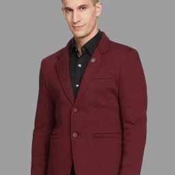 Men Solid Single Breasted Casual Blazer-image-50