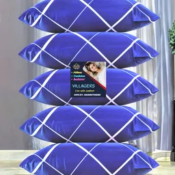 villagers LUXURY Polyester Fibre, Microfibre Abstract Sleeping Pillow Pack of 5-picture-5