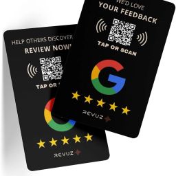 revuz Google Review Card: NFC & QR, Instant Link, Tap or Scan for Reviews Business Card image 2