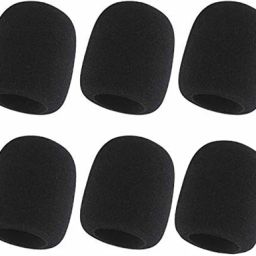 Microphone Windscreen Covers(Pack of 6)|Black Foam|Foam Covers for Recording condenser|conference |interview mic|news-image-13