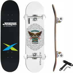 HAWK EYE (31"x 8") Complete Fully Assembled Skateboard, 7 Layer Canadian Maple Concave Skateboard for Boys, Kids, Youth, Adults – Made in India 31 inch x 8 inch Skateboard-80