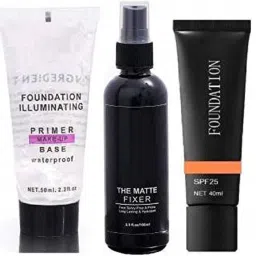 grasp MATTE FINISH LONG LASTING MAKEUP COMBO, PRIMER, FIXER, ,FOUNDATION-8