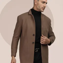 Polyester Solid Coat For Men-image-7