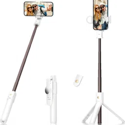 KAELAN Blutooth Selfie Stick With Flash For Photography White Bluetooth Selfie Stick-picture-12