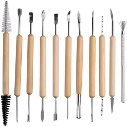 11 Pcs Wooden Handle DIY Sculpting Knife Clay Pottery Carving Tool Set for Modeling Tools & Wooden Sculpture Knife-image-30
