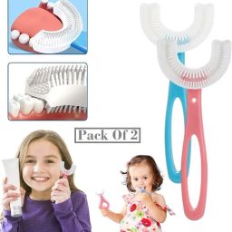 2 U-Shaped 2-6 Years Mouth-Cleaning Silicone Clean Brush Kids Teeth Dental Care Extra Soft Toothbrush-image-61
