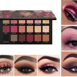 Beauty Matte + Shimmer Rose Gold Professional EyeShadow Eye Shadow Palette-D 18 g-image-20