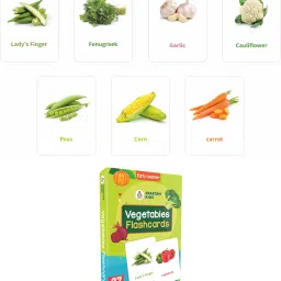 spartan kids Number,Fruit,Vegetables and Alphabet Flash Cards For Kids(set of 4) image 2