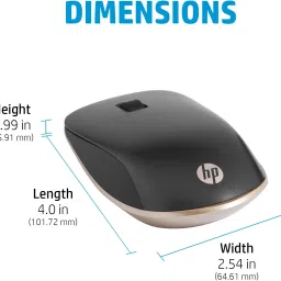 HP 410 Slim / Multi-Surface Sensor,1 AA battery gives 12 months life, upto 2000DPI Wireless Mechanical Mousewith Bluetooth image 3
