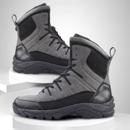 FLAME 7-Eye Moto Inspired Mild Water Proof Snow Boots Boots For Men-image-93