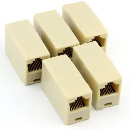 Sadow Pack of 5 Cable Extender Adapter Cat 6 Ethernet Coupler Extender Adapter Support Cat6 / Cat5e / Cat5 Standards, RJ45 Adapter Cords Shielded Female to Female Lan Adapter-27
