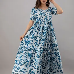 Printed Pure Cotton Stitched Anarkali Gown-image-13