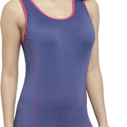 NBRS01 Printed Women Swim-dress Dark Blue Swimsuit-image-0