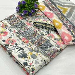 Unstitched Pure Cotton Salwar Suit Material Printed-image-99